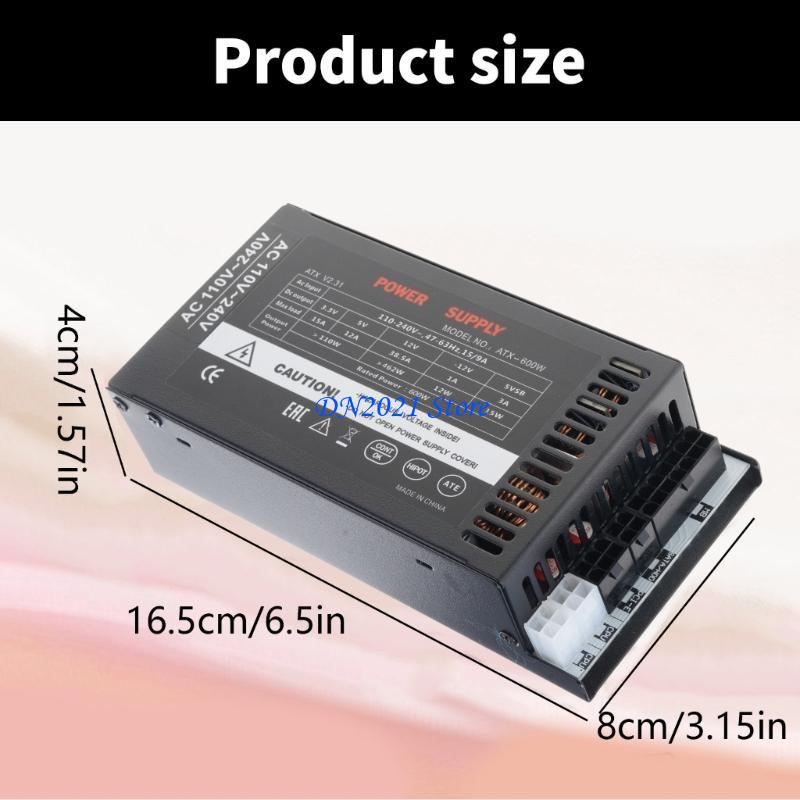 Flex Atx Power Supply 600W 1U - F3KE stille koelventilator 600W buigt ATXS